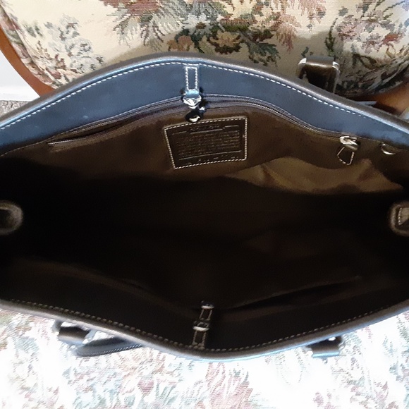 Coach Vintage Signature Wool & Leather Handbag - Picture 5 of 16